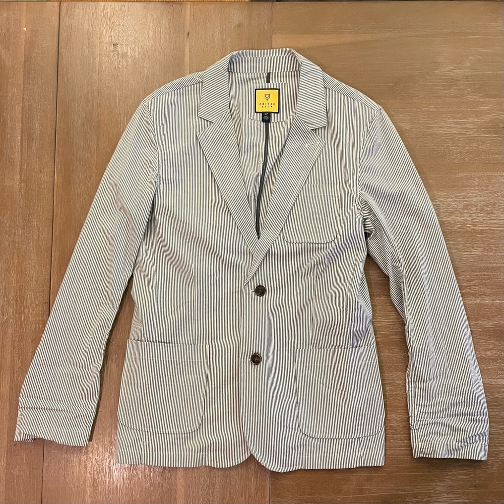 Prince & Fox Blazer in Light Blue and White